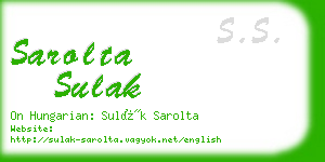 sarolta sulak business card